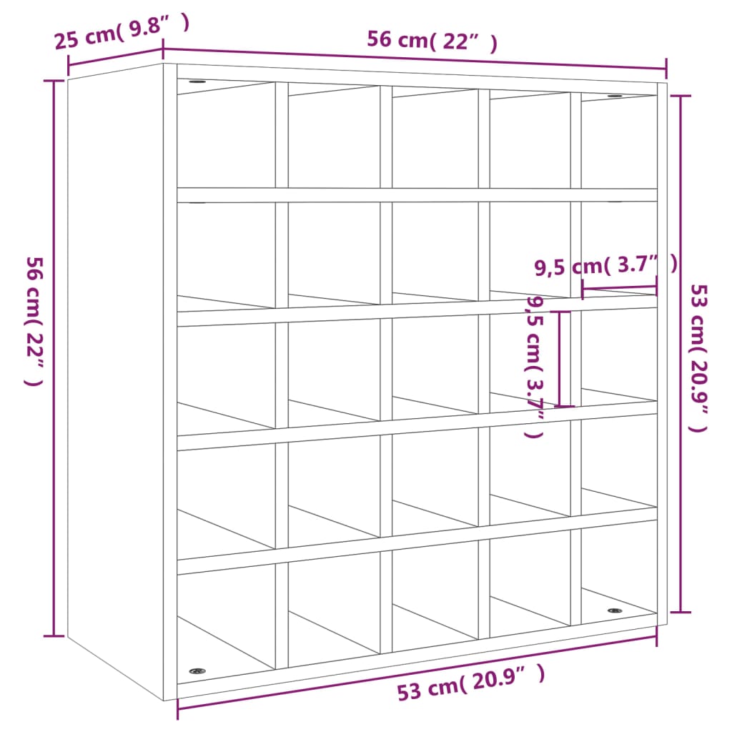 Veggskap hvit 56x25x56 cm heltre furu