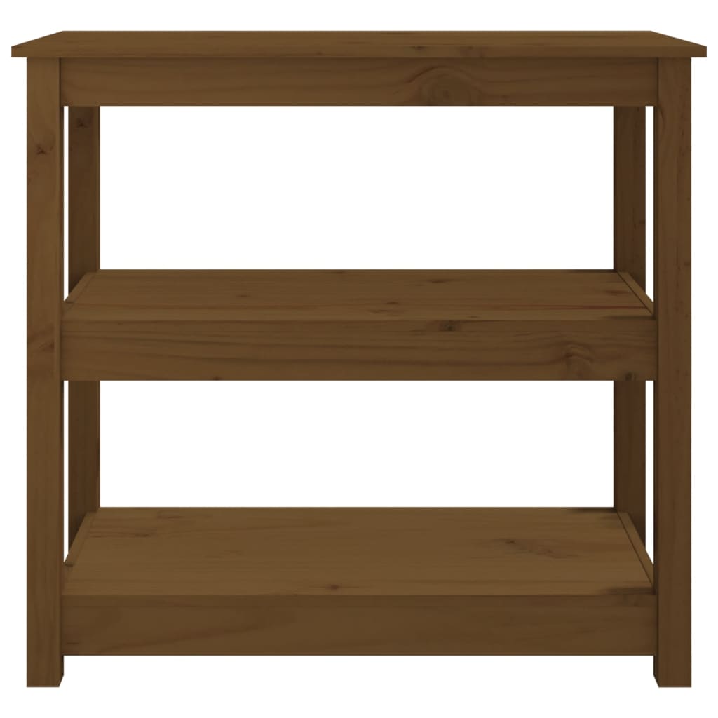 Avlastningsbord Konsollbord Tre Honningbrun 80x40x74 cm heltre furu