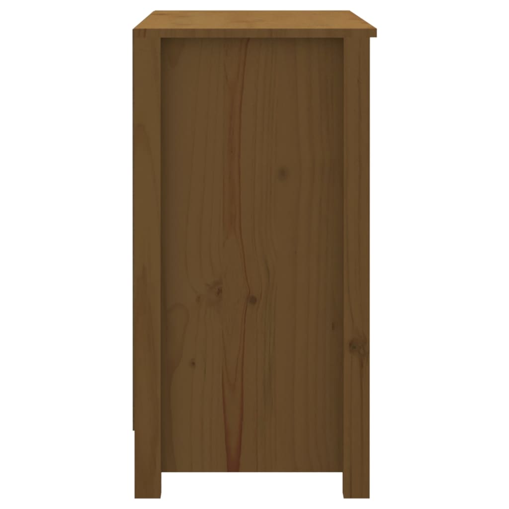 Bokhylle Honningbrun 80x35x68 cm heltre furu
