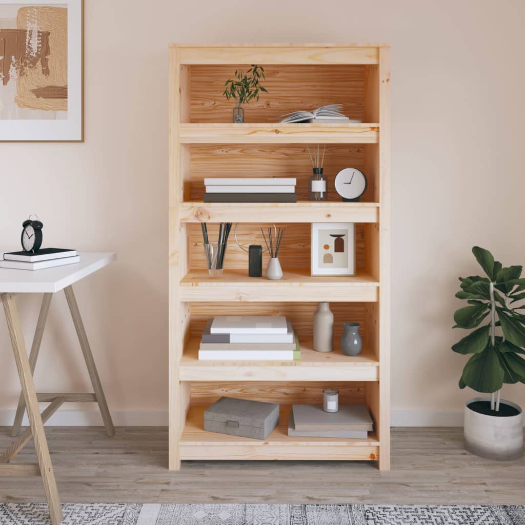 Bokhylle Tre 80x35x154 cm heltre furu