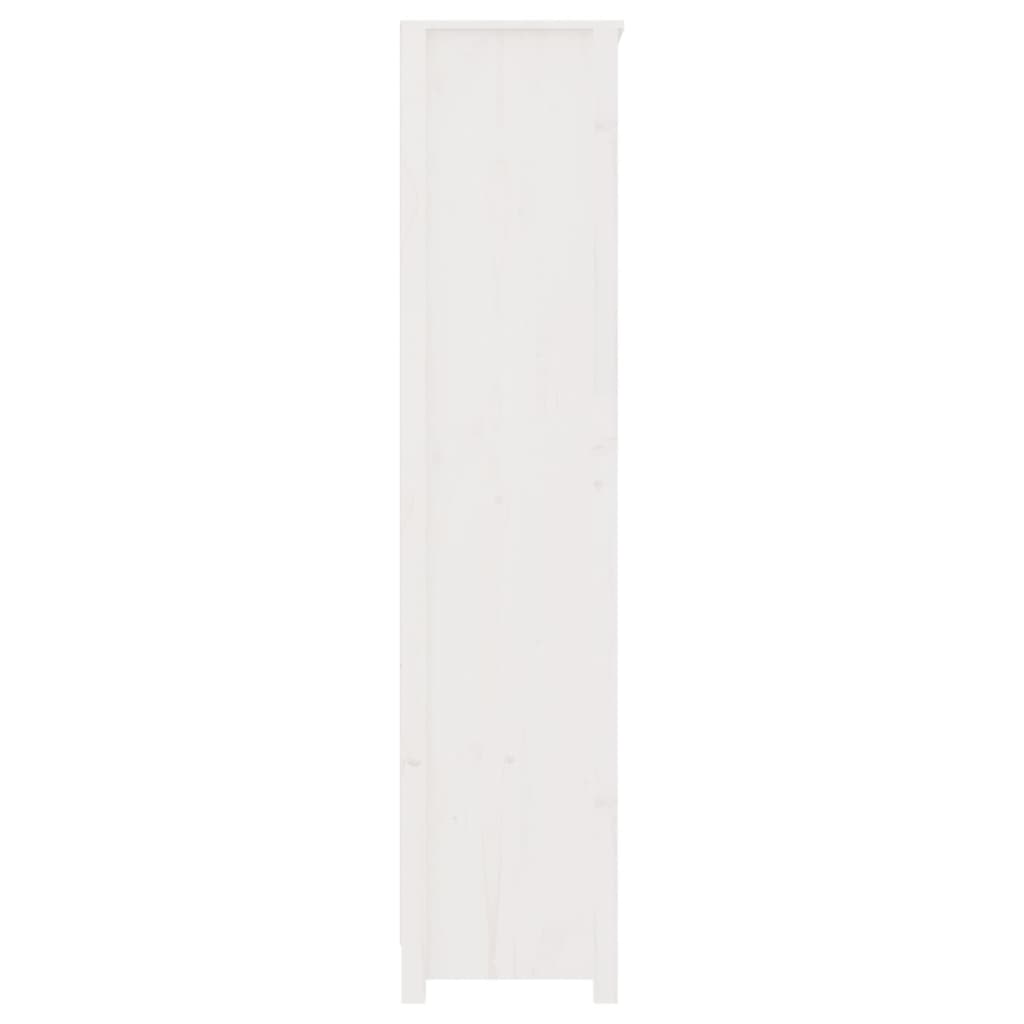Bokhylle Hvit 80x35x154 cm heltre furu