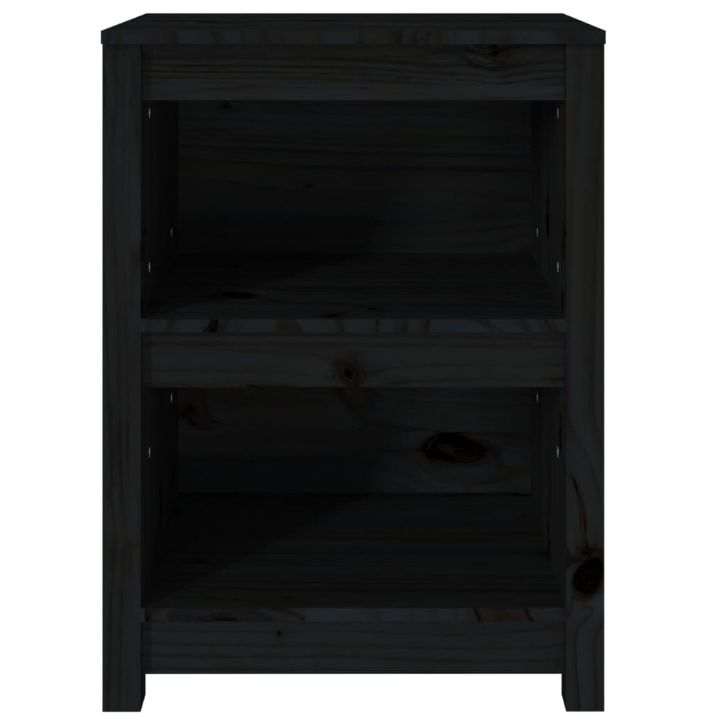Bokhylle Svart 50x35x68 cm heltre furu