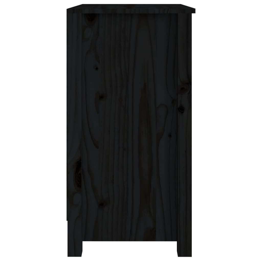 Bokhylle Svart 50x35x68 cm heltre furu