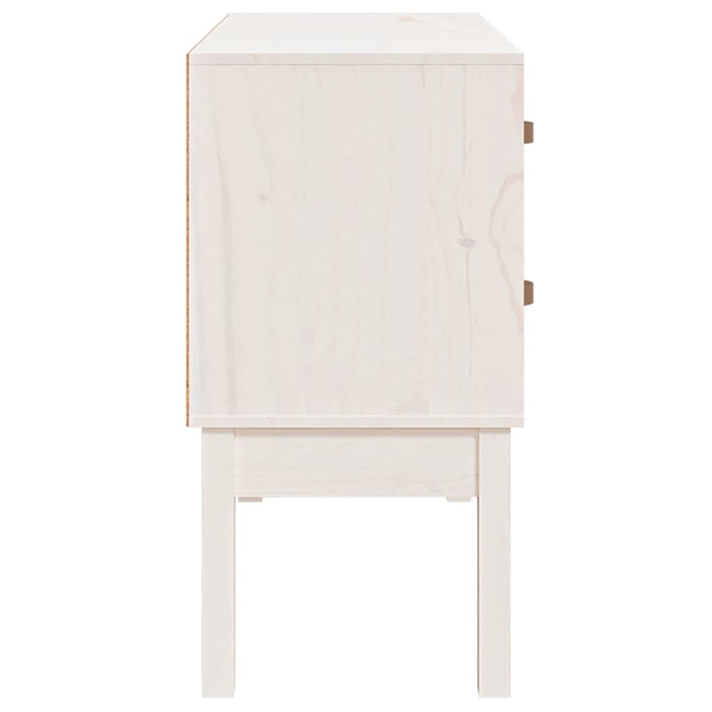 Kommode Hvit 90x40x78 cm heltre furu