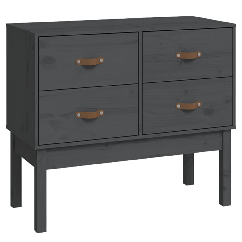 Kommode Grå 90x40x78 cm heltre furu