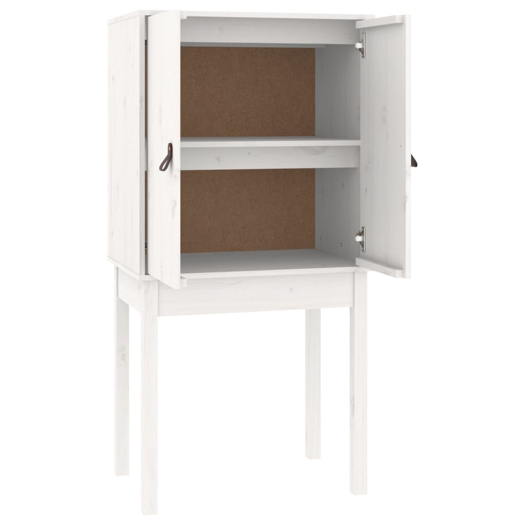 Vitrineskap Hvit 60x40x120 cm heltre furu