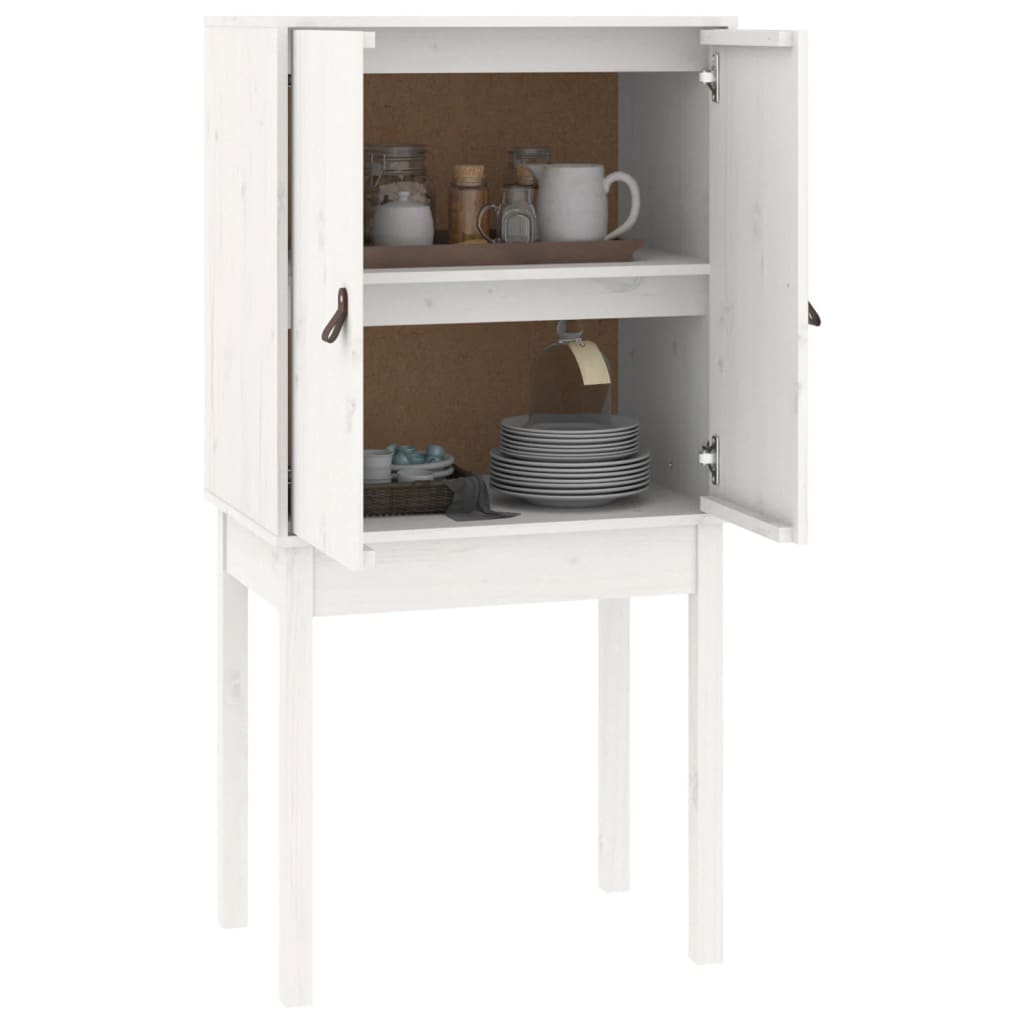 Vitrineskap Hvit 60x40x120 cm heltre furu