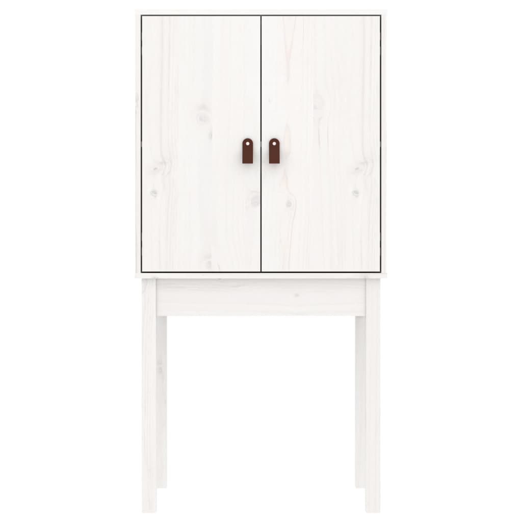 Vitrineskap Hvit 60x40x120 cm heltre furu
