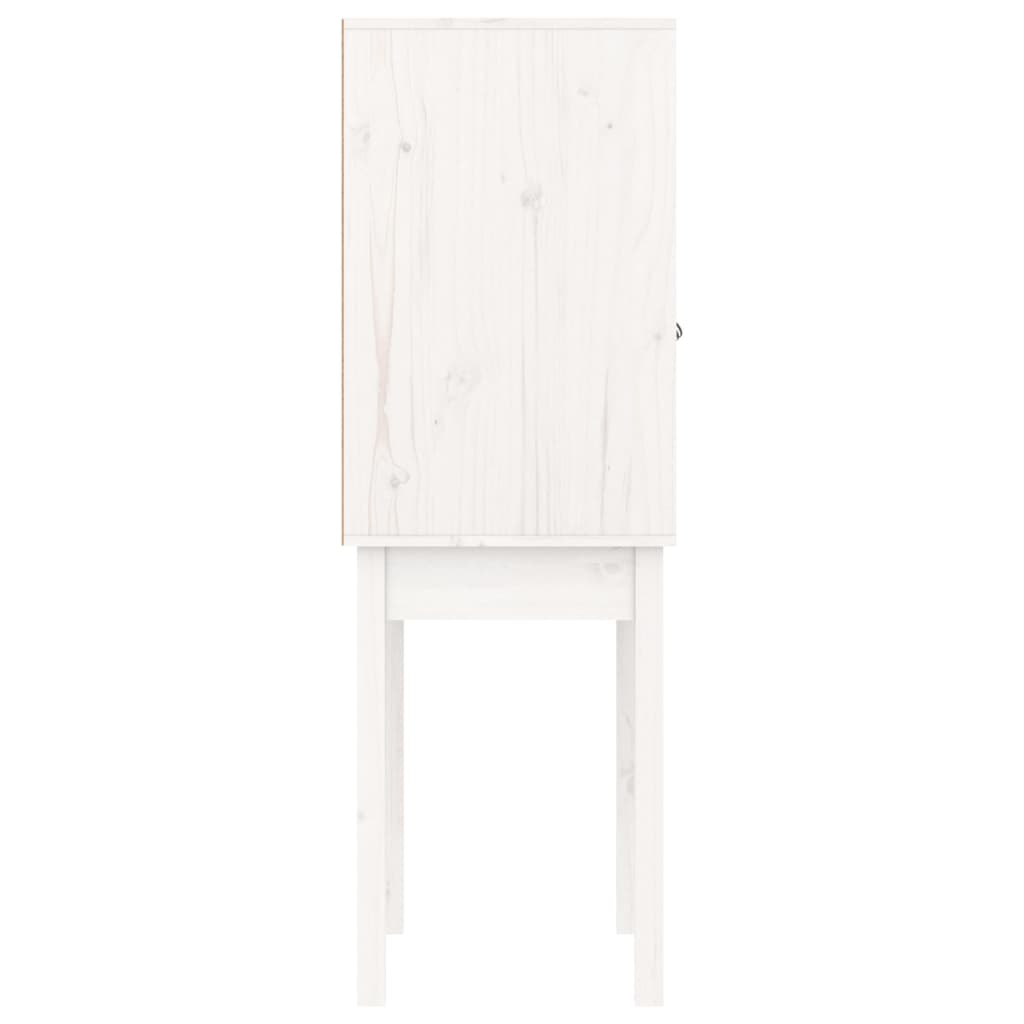 Vitrineskap Hvit 60x40x120 cm heltre furu