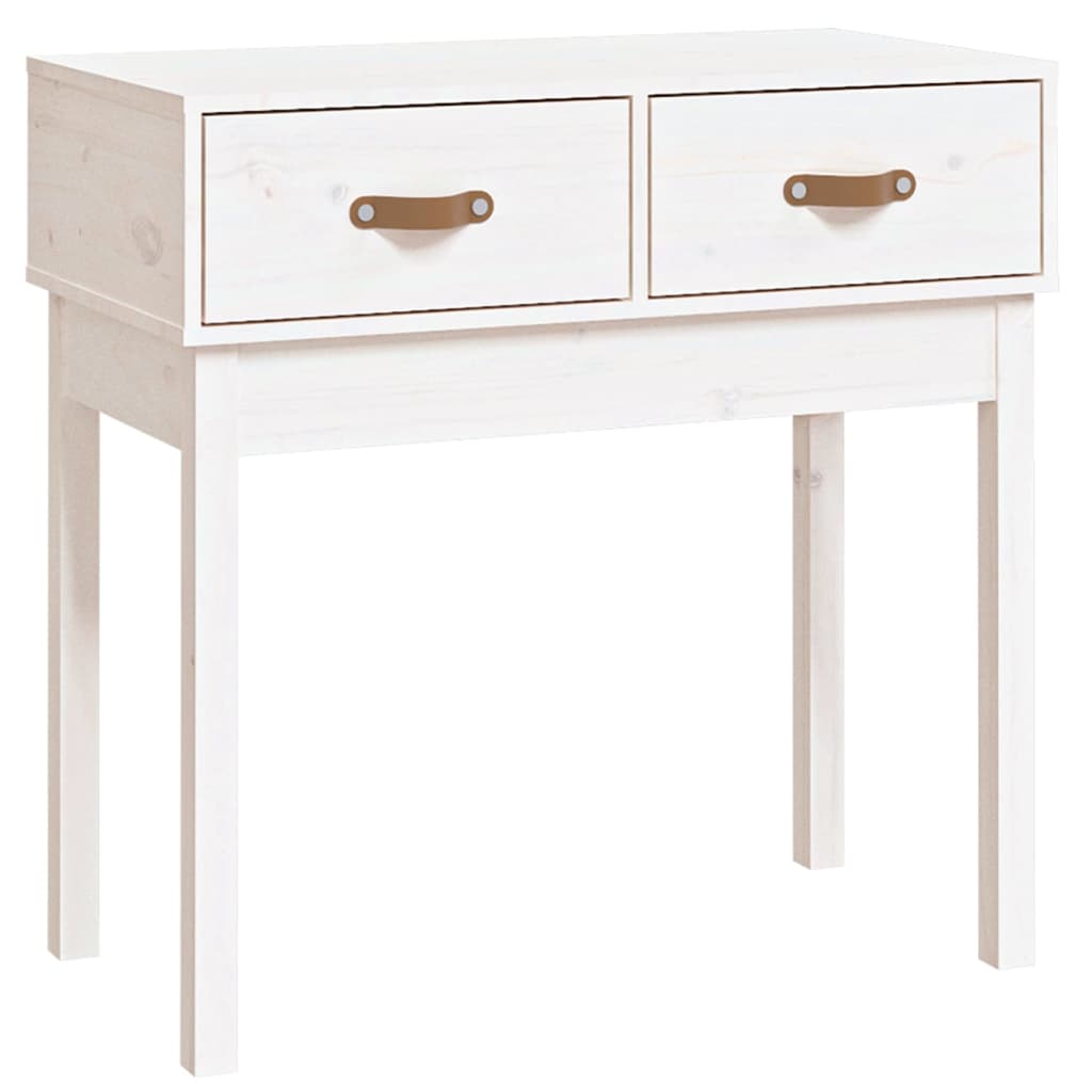 Avlastningsbord Konsollbord Hvit 76,5x40x75 cm heltre furu