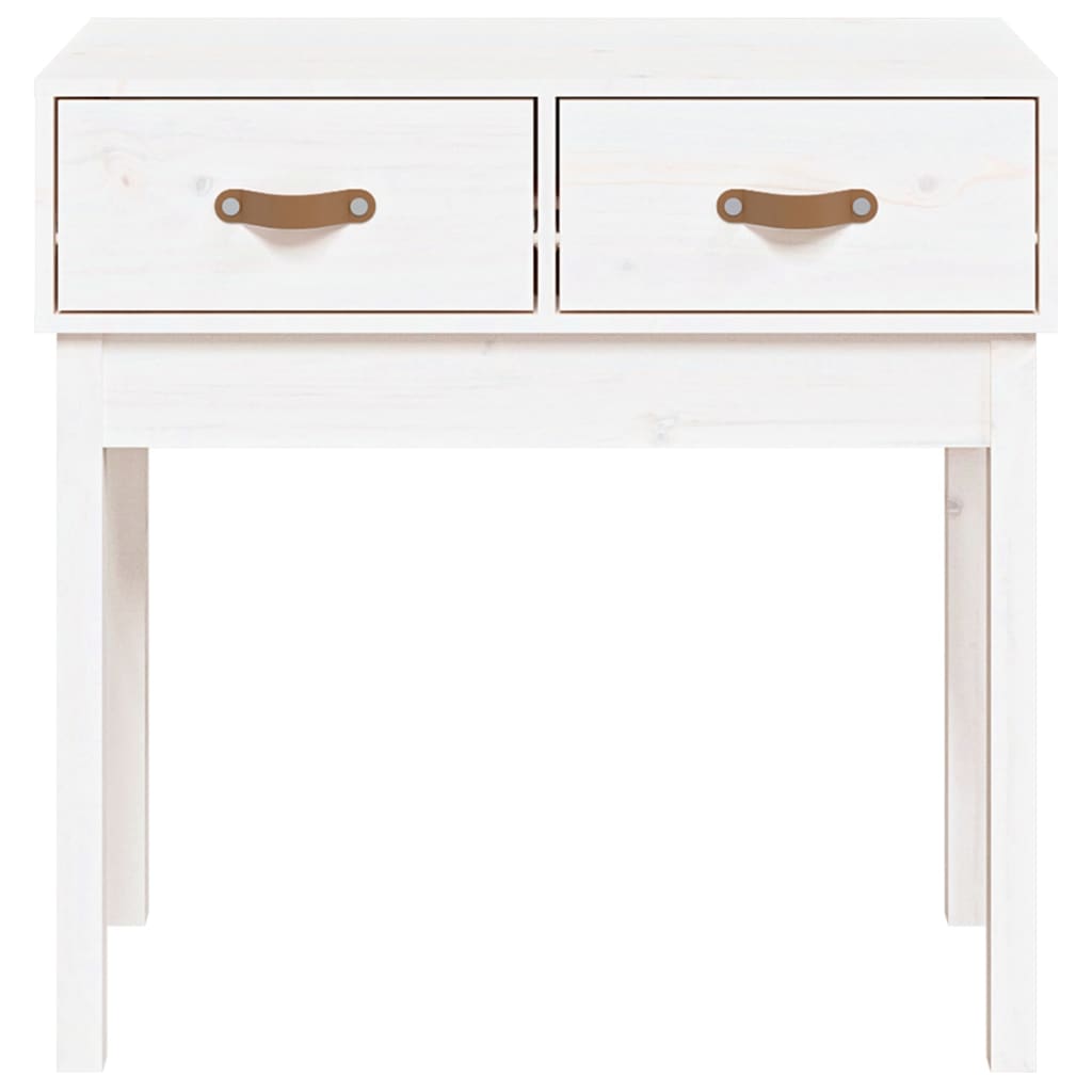 Avlastningsbord Konsollbord Hvit 76,5x40x75 cm heltre furu