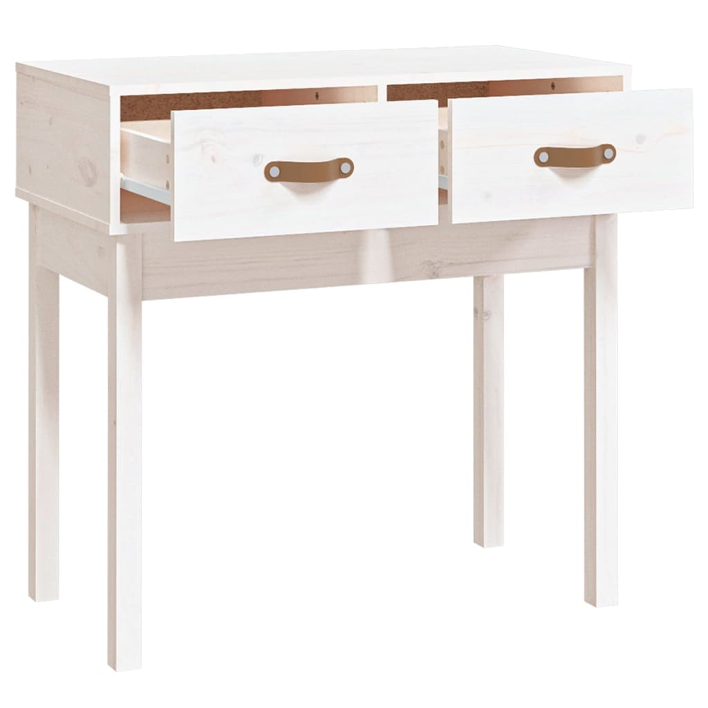 Avlastningsbord Konsollbord Hvit 76,5x40x75 cm heltre furu