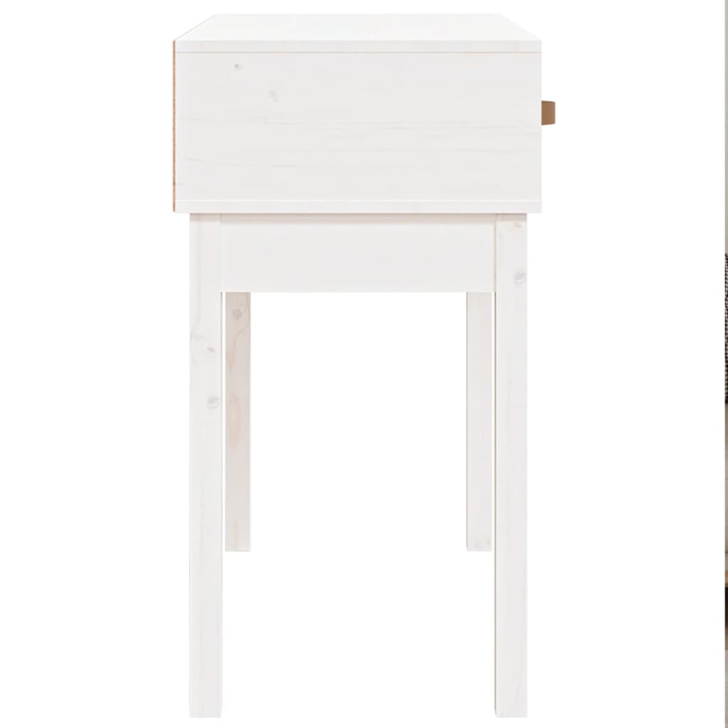 Avlastningsbord Konsollbord Hvit 76,5x40x75 cm heltre furu