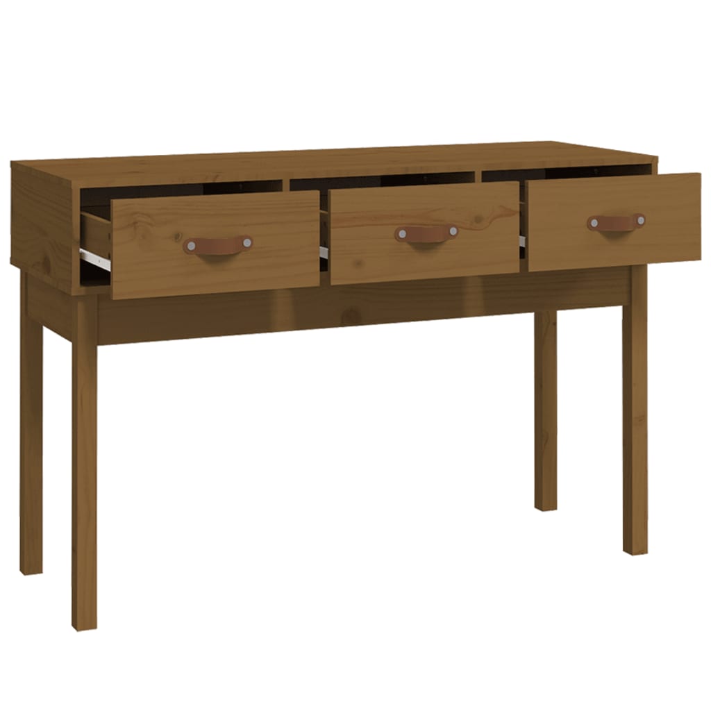 Avlastningsbord Konsollbord Tre Honningbrun 114x40x75 cm heltre furu