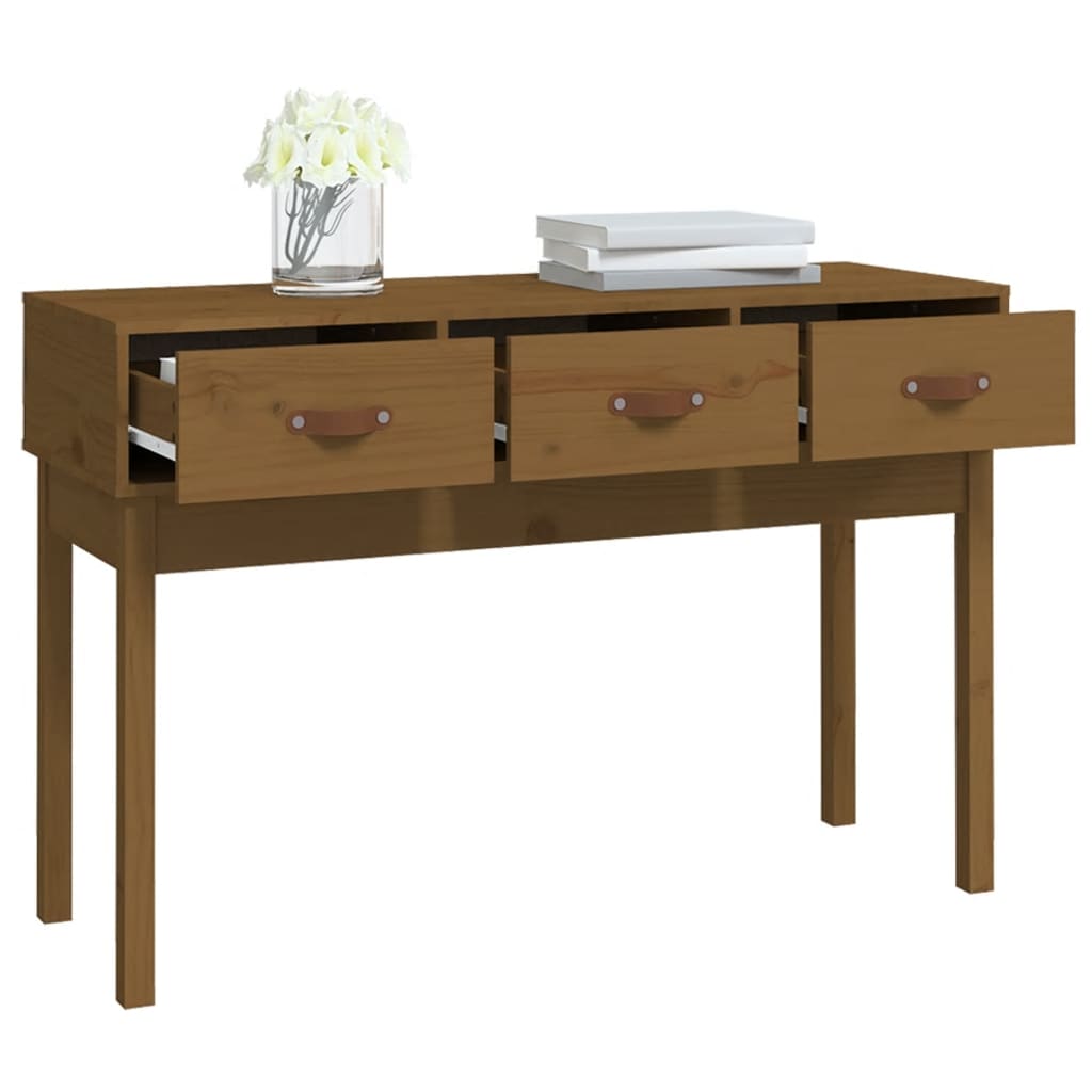 Avlastningsbord Konsollbord Tre Honningbrun 114x40x75 cm heltre furu