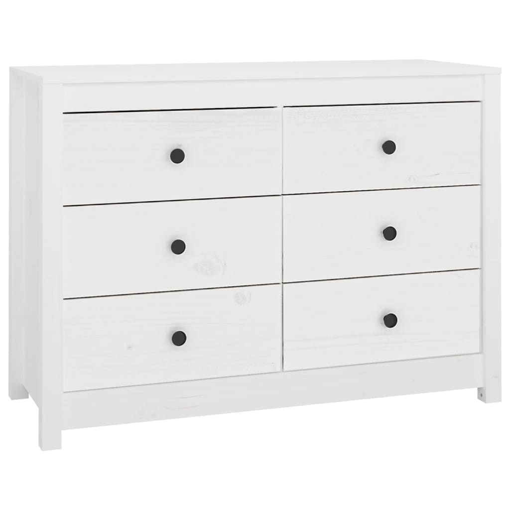 Kommode Hvit 100x40x72 cm heltre furu