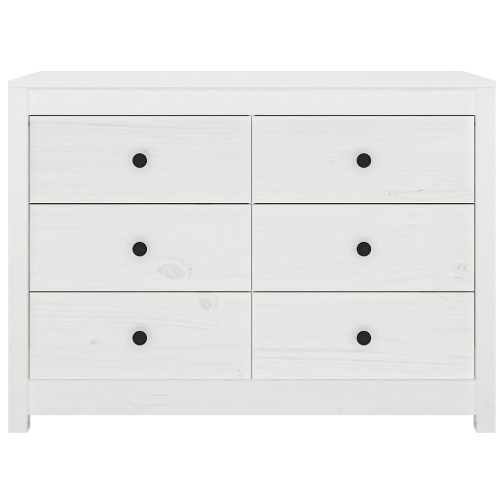 Kommode Hvit 100x40x72 cm heltre furu