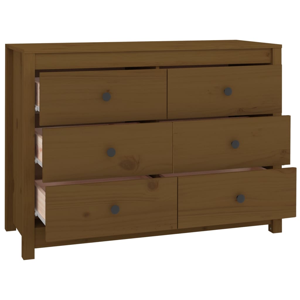 Skap Brun honningbrun 100x40x72 cm heltre furu