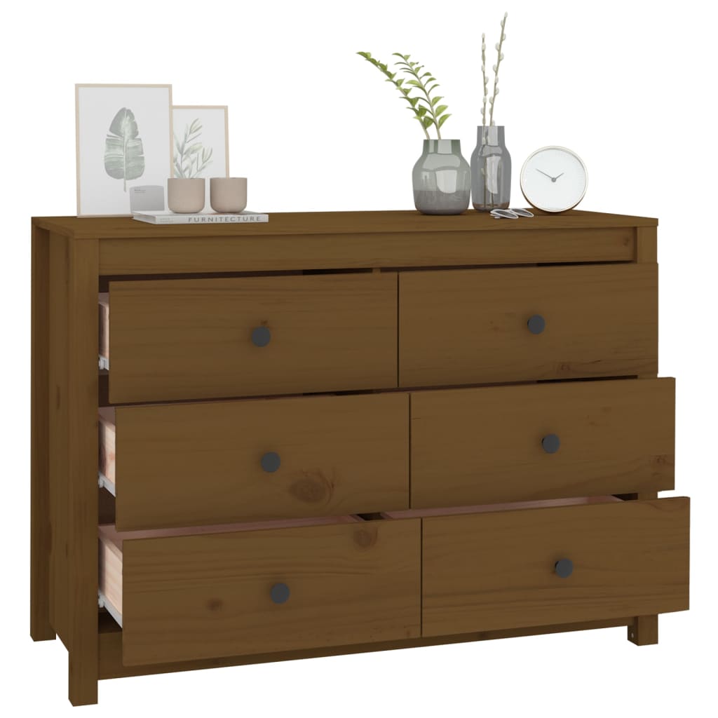 Skap Brun honningbrun 100x40x72 cm heltre furu