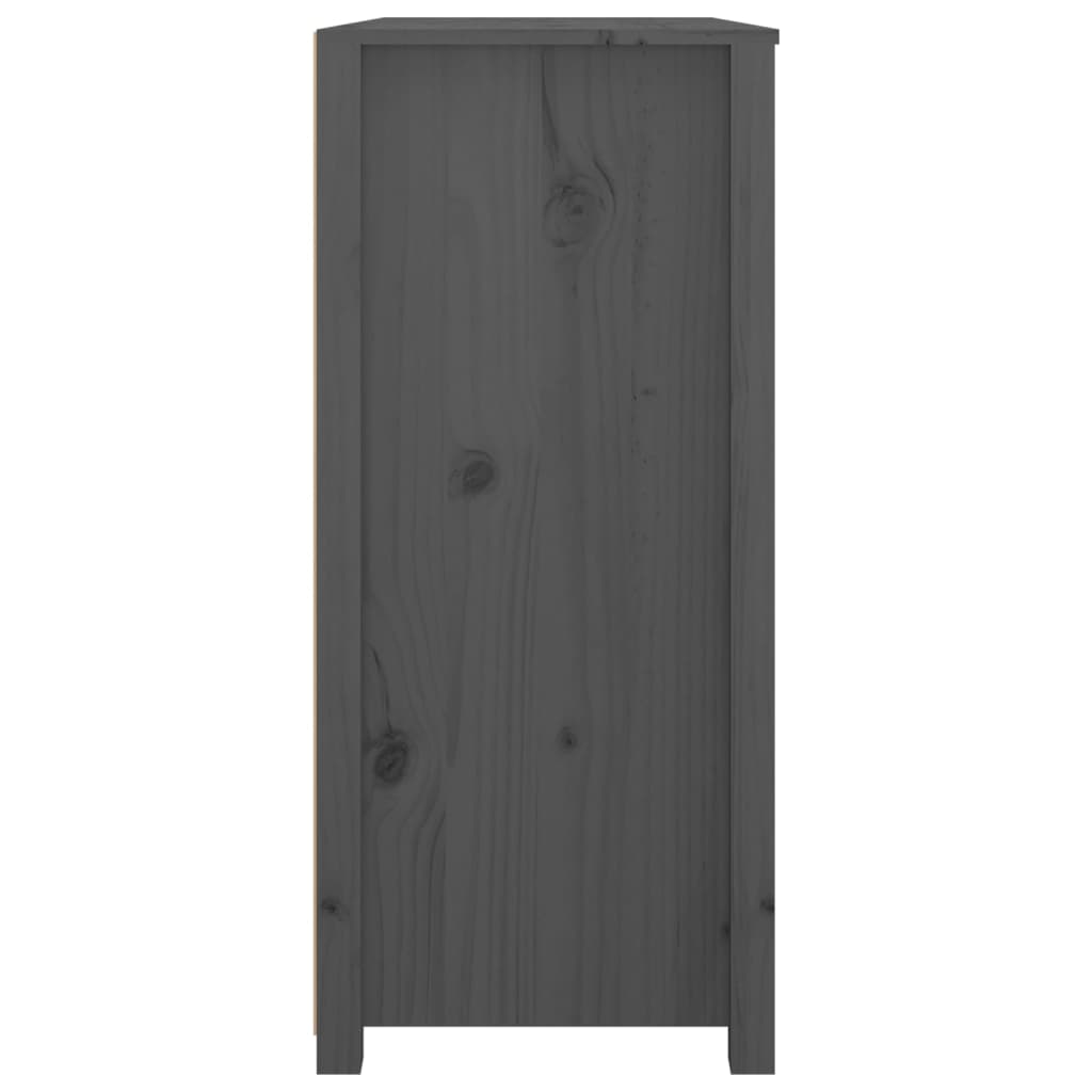 Kommode Grå 100x40x90 cm heltre furu