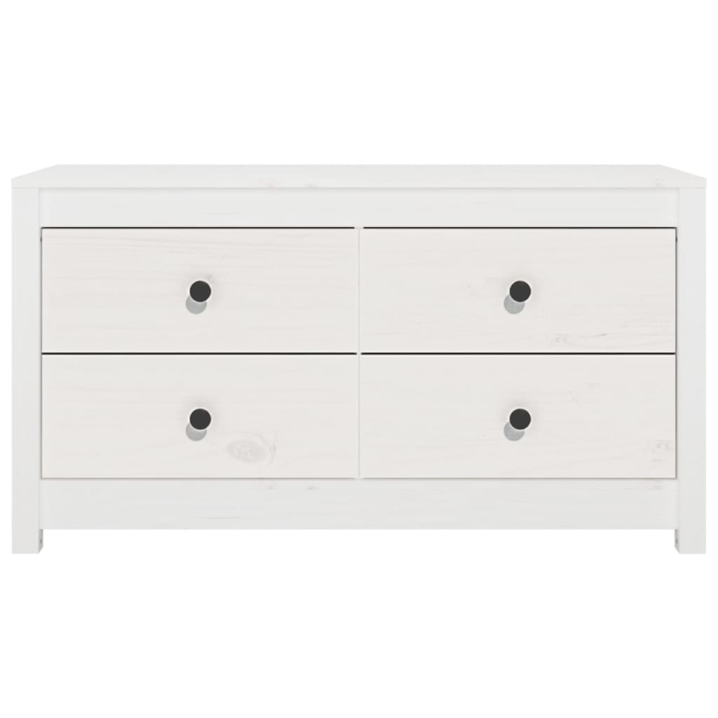 Kommode Hvit 100x40x54 cm heltre furu