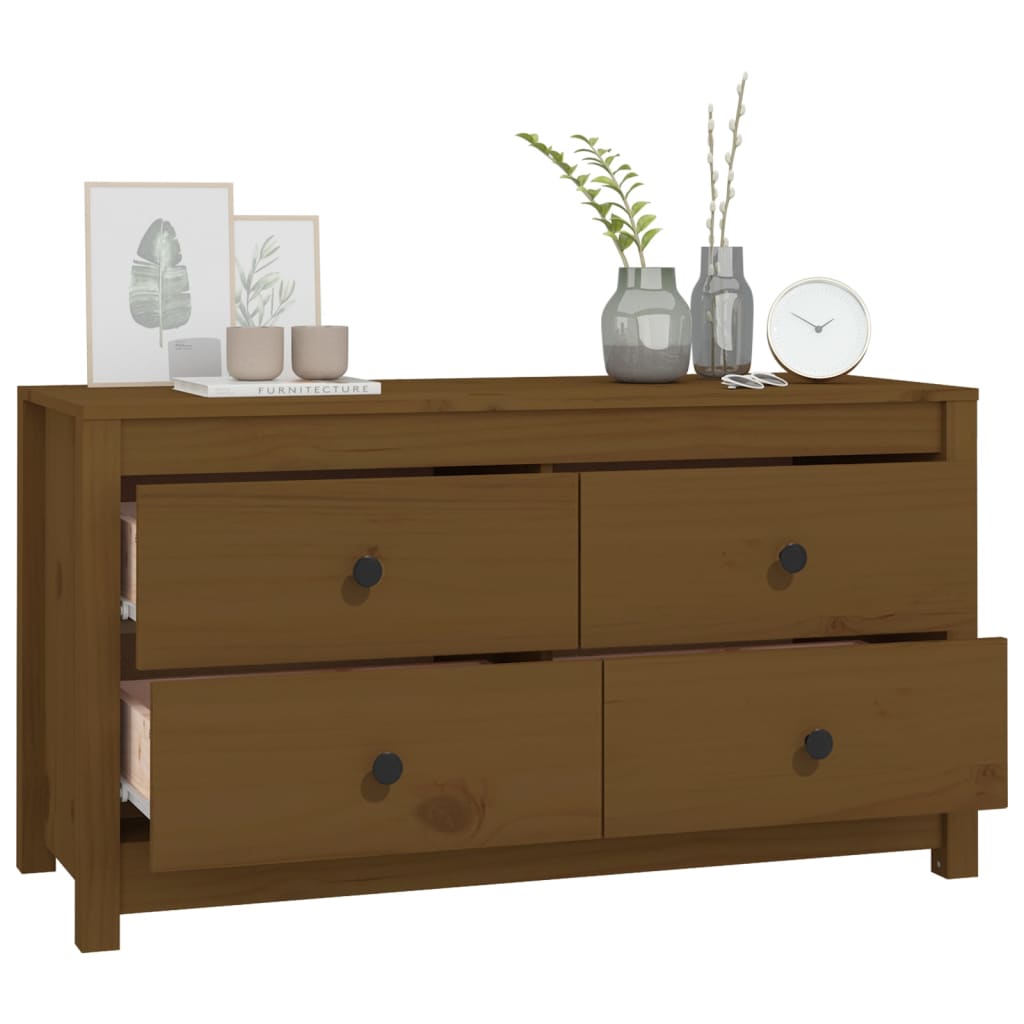 Kommode Honningbrun 100x40x54 cm heltre furu