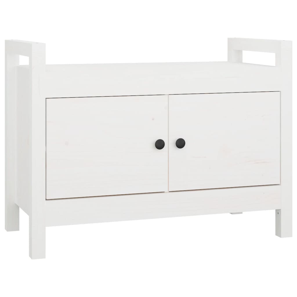 Sittebenk Gangbenk Hvit 80x40x60 cm heltre furu