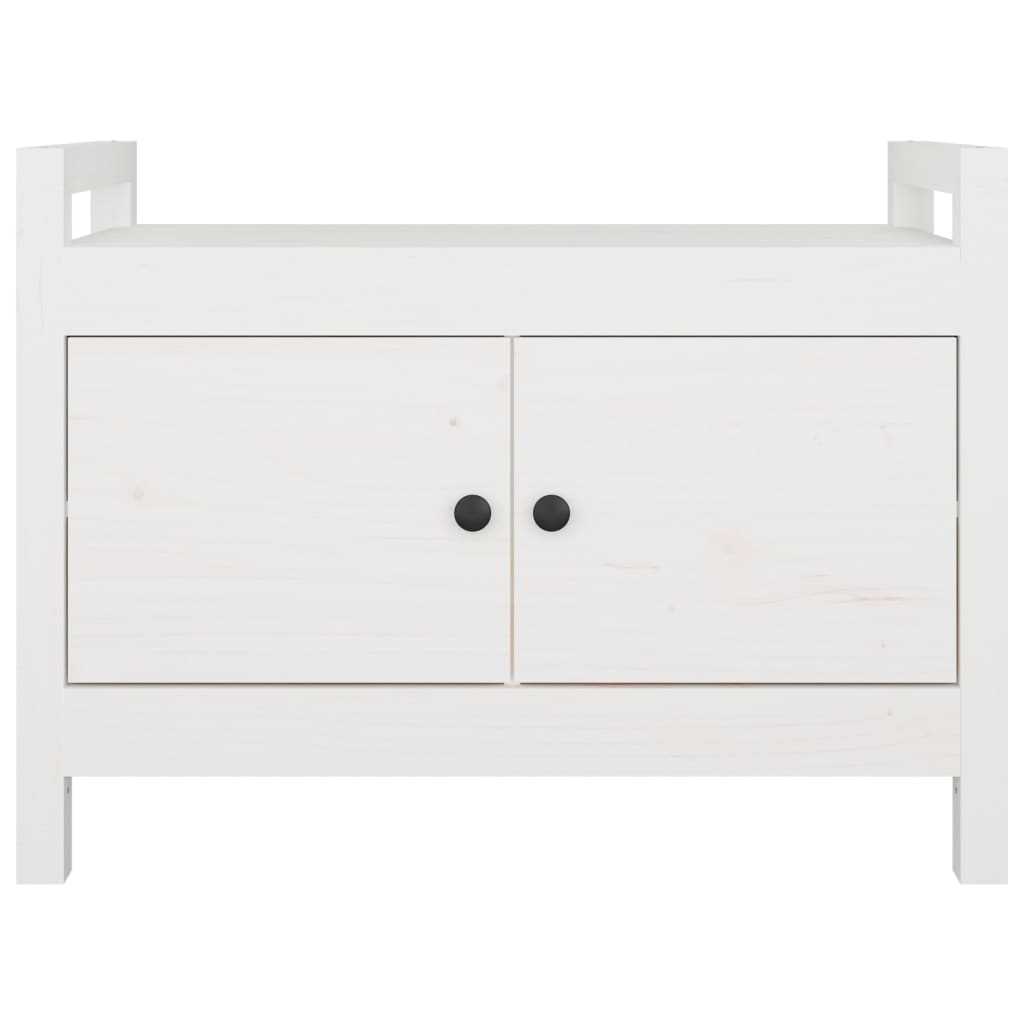 Sittebenk Gangbenk Hvit 80x40x60 cm heltre furu