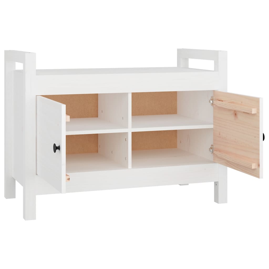 Sittebenk Gangbenk Hvit 80x40x60 cm heltre furu