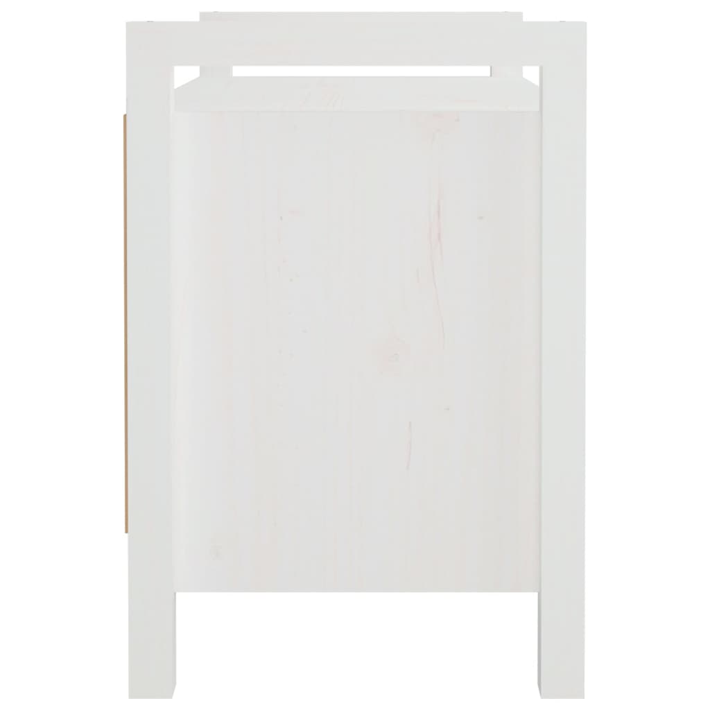 Sittebenk Gangbenk Hvit 80x40x60 cm heltre furu