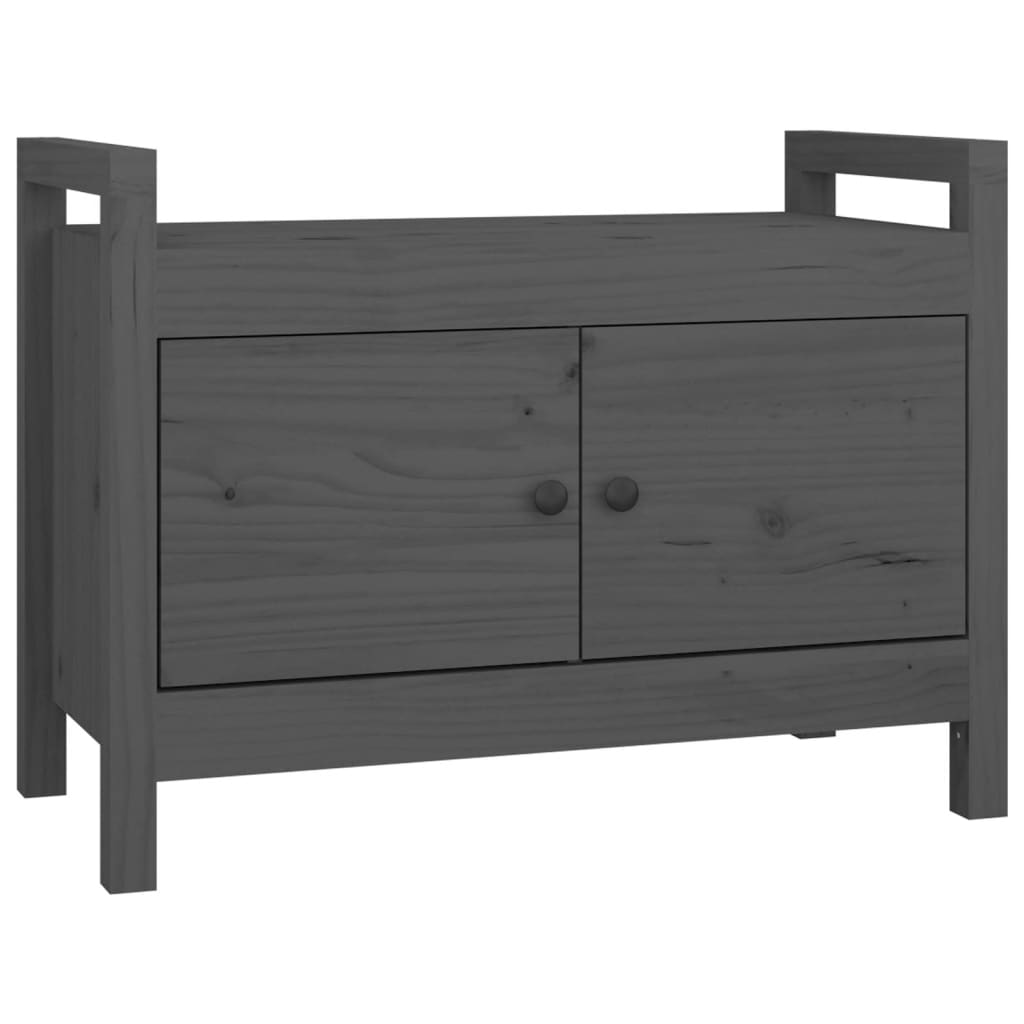 Sittebenk Gangbenk Grå 80x40x60 cm heltre furu