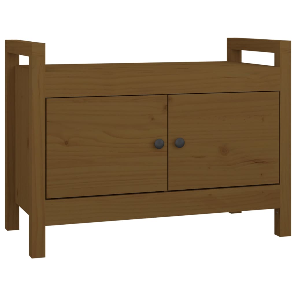 Sittebenk Gangbenk Honningbrun 80x40x60 cm heltre furu