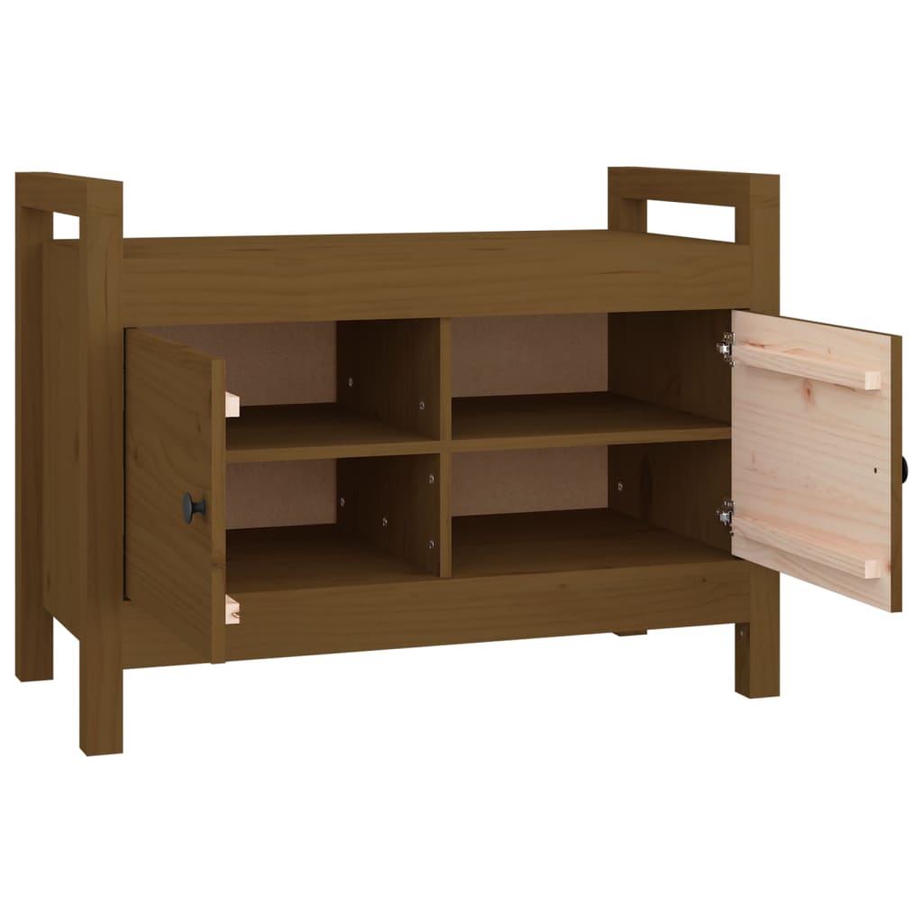Sittebenk Gangbenk Honningbrun 80x40x60 cm heltre furu