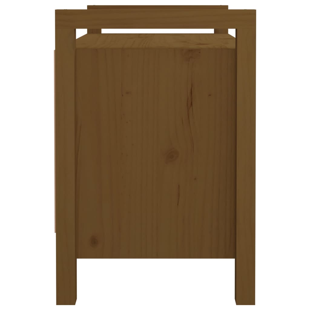 Sittebenk Gangbenk Honningbrun 80x40x60 cm heltre furu