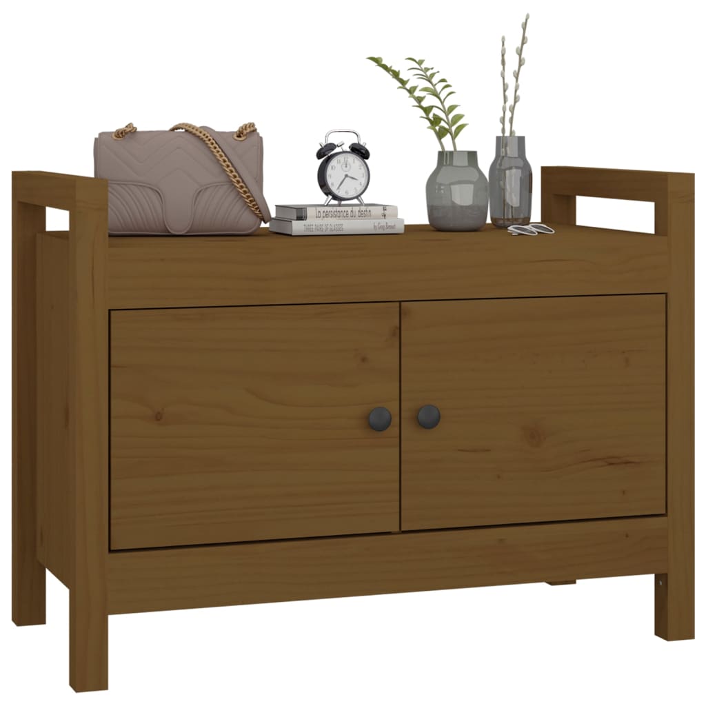 Sittebenk Gangbenk Honningbrun 80x40x60 cm heltre furu