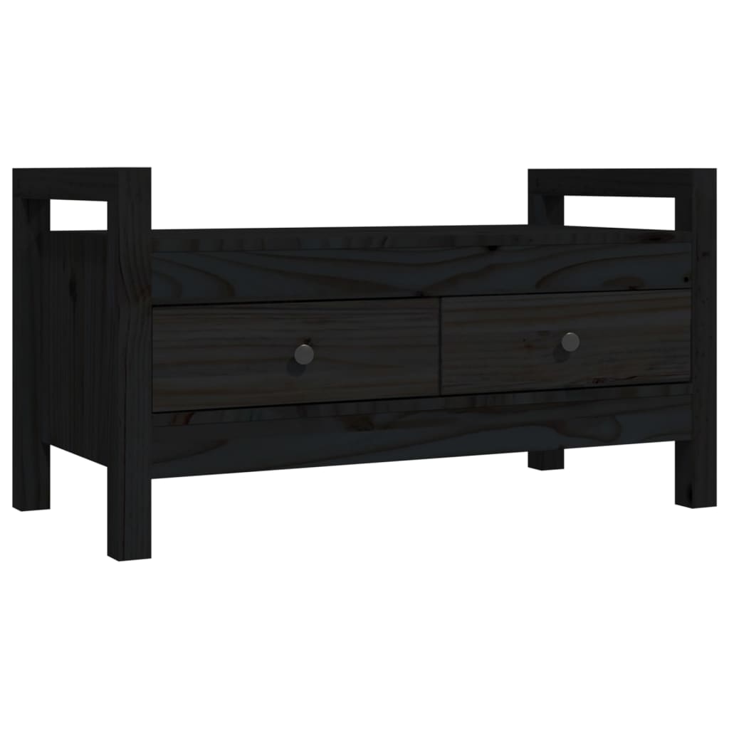 Sittebenk Gangbenk Svart 80x40x43 cm heltre furu