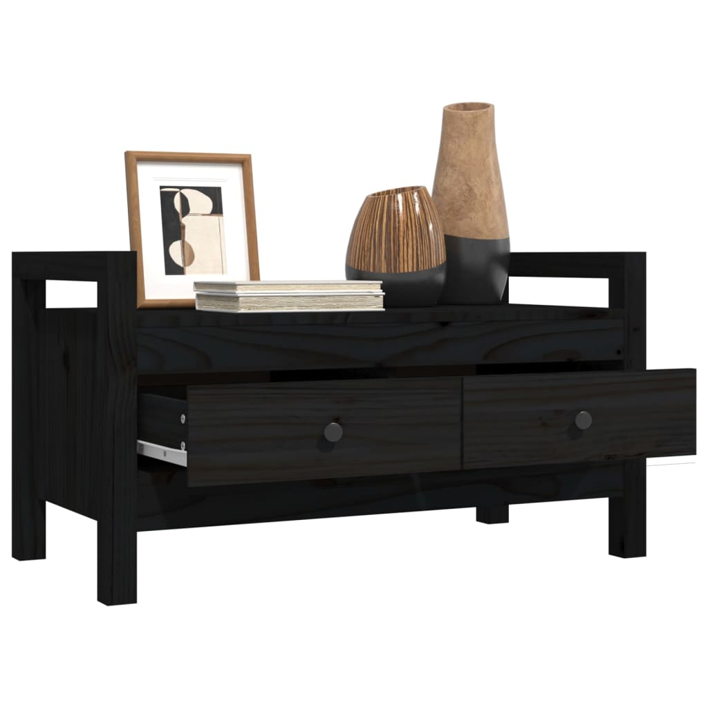 Sittebenk Gangbenk Svart 80x40x43 cm heltre furu