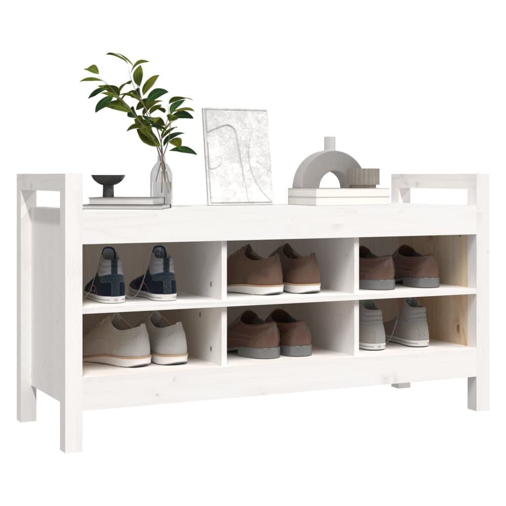 Sittebenk Gangbenk hvit 110x40x60 cm heltre furu