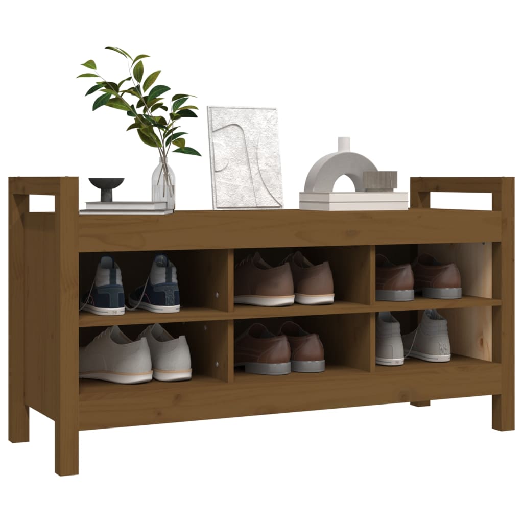 Sittebenk Gangbenk Honningbrun 110x40x60 cm heltre furu