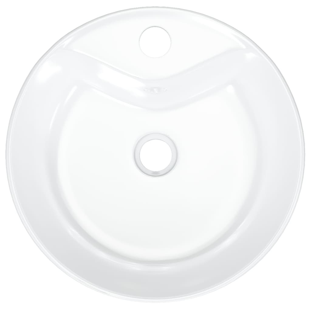 Baderomservant 40x14,5 cm keramikk rund hvit