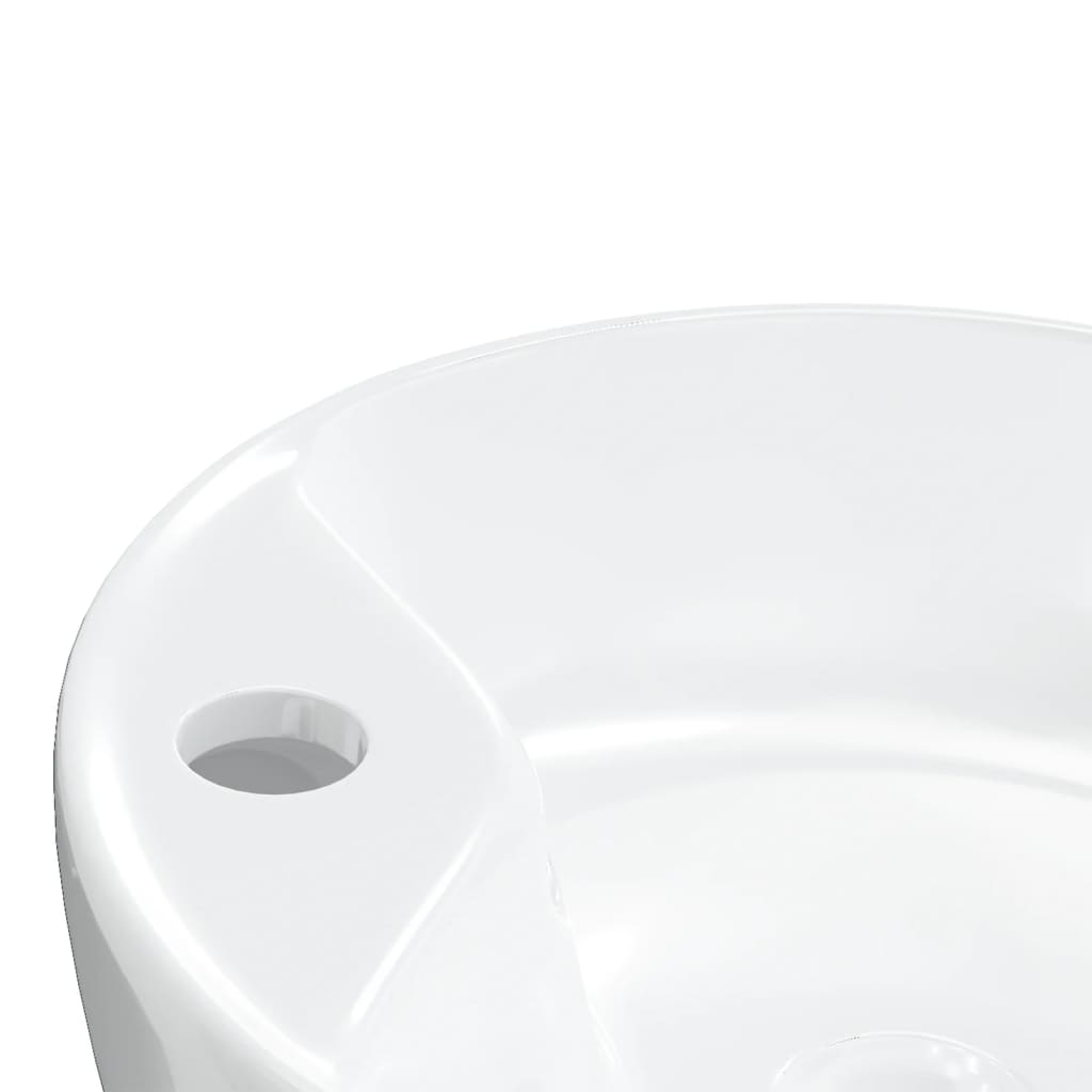 Baderomservant 40x14,5 cm keramikk rund hvit