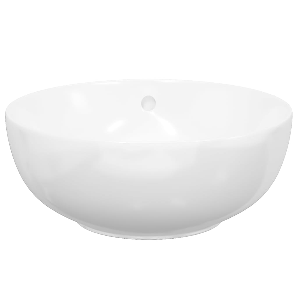 Baderomsvask 44x17 cm keramikk rund Hvit