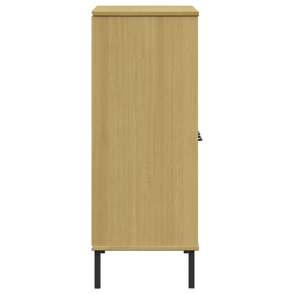 Bokhylle Brun med metallben 90x35x90,5 cm heltre OSLO