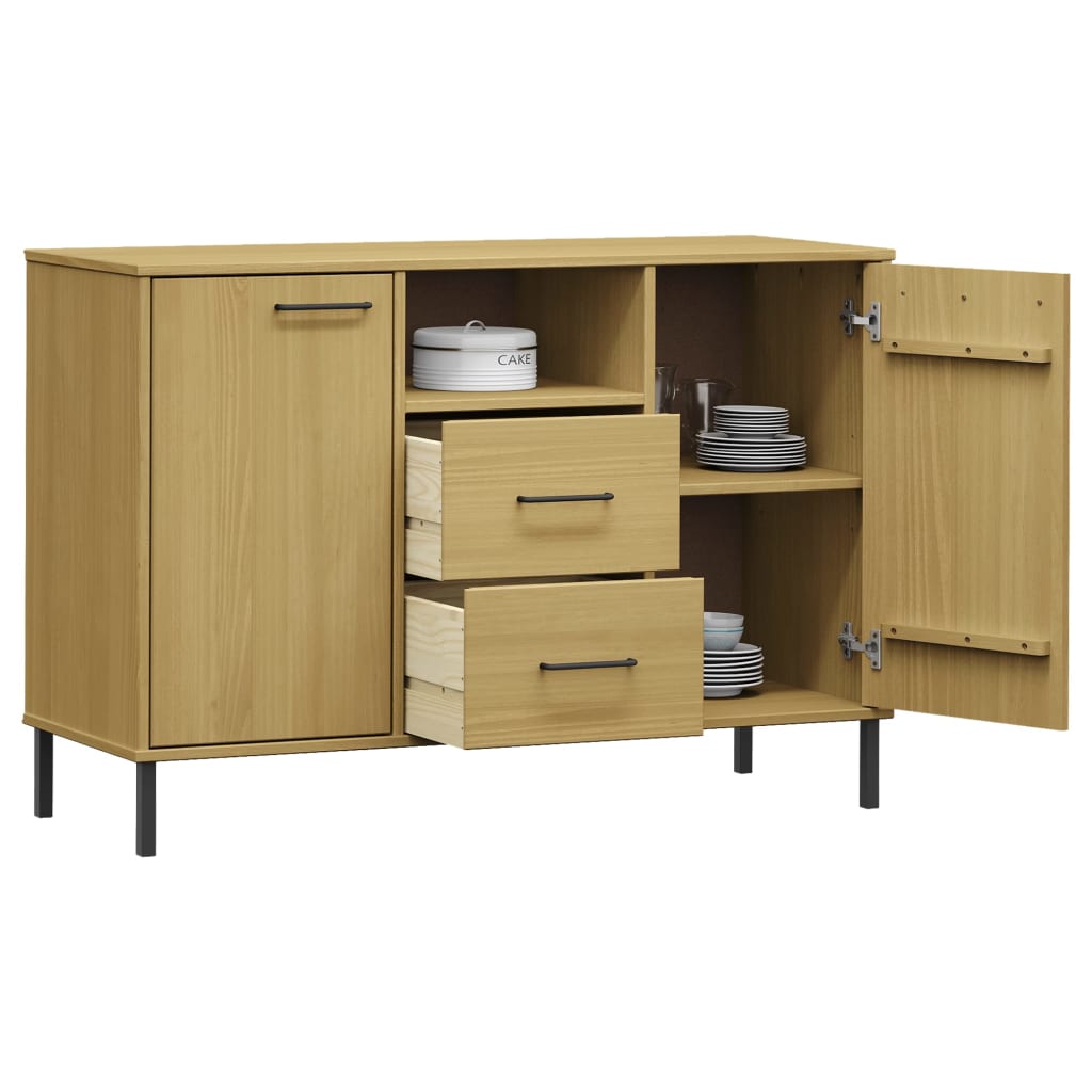 Skjenk Brun med metallben Brun 113x40x77 cm heltre OSLO