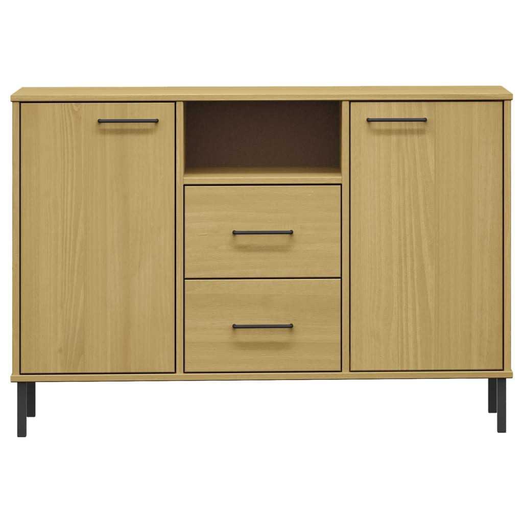 Skjenk Brun med metallben Brun 113x40x77 cm heltre OSLO