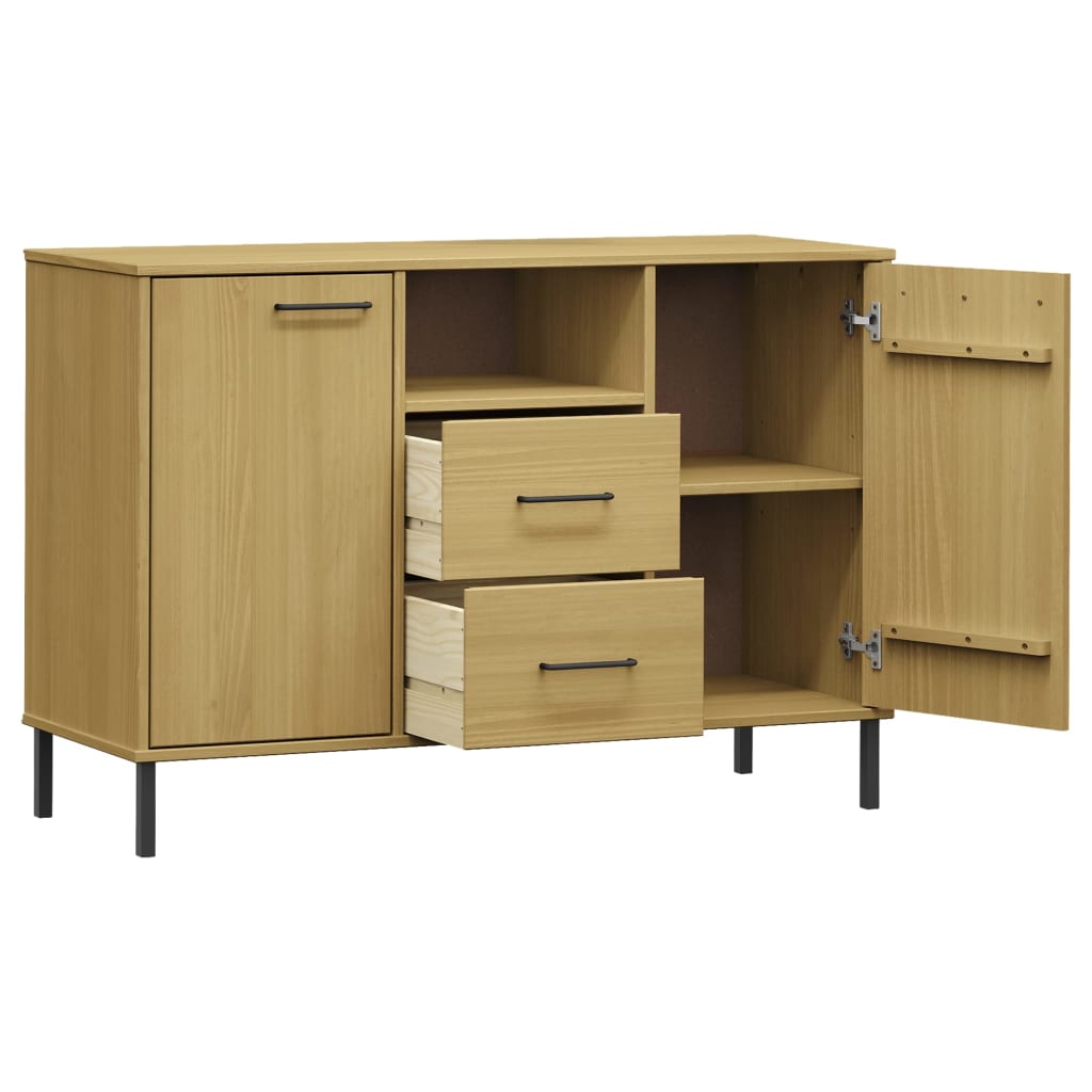 Skjenk Brun med metallben Brun 113x40x77 cm heltre OSLO