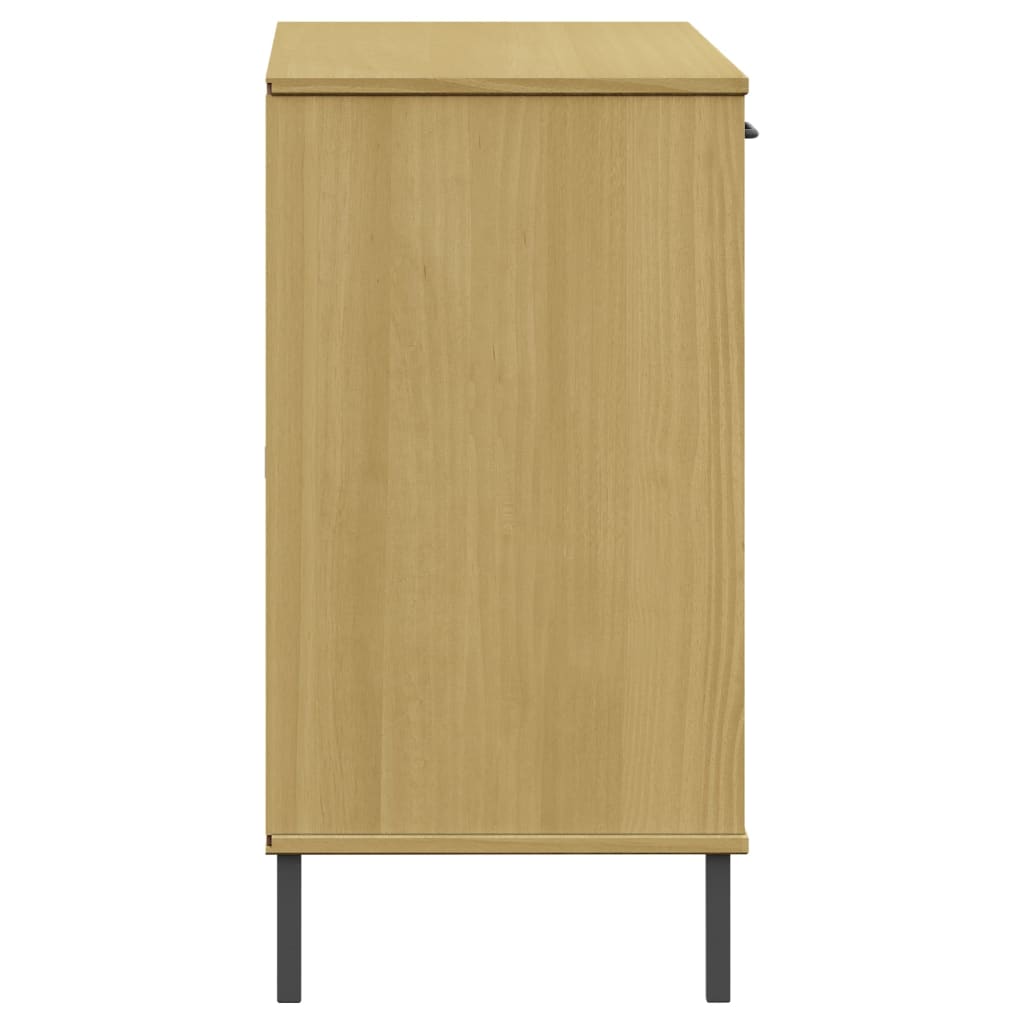 Skjenk Brun med metallben Brun 113x40x77 cm heltre OSLO