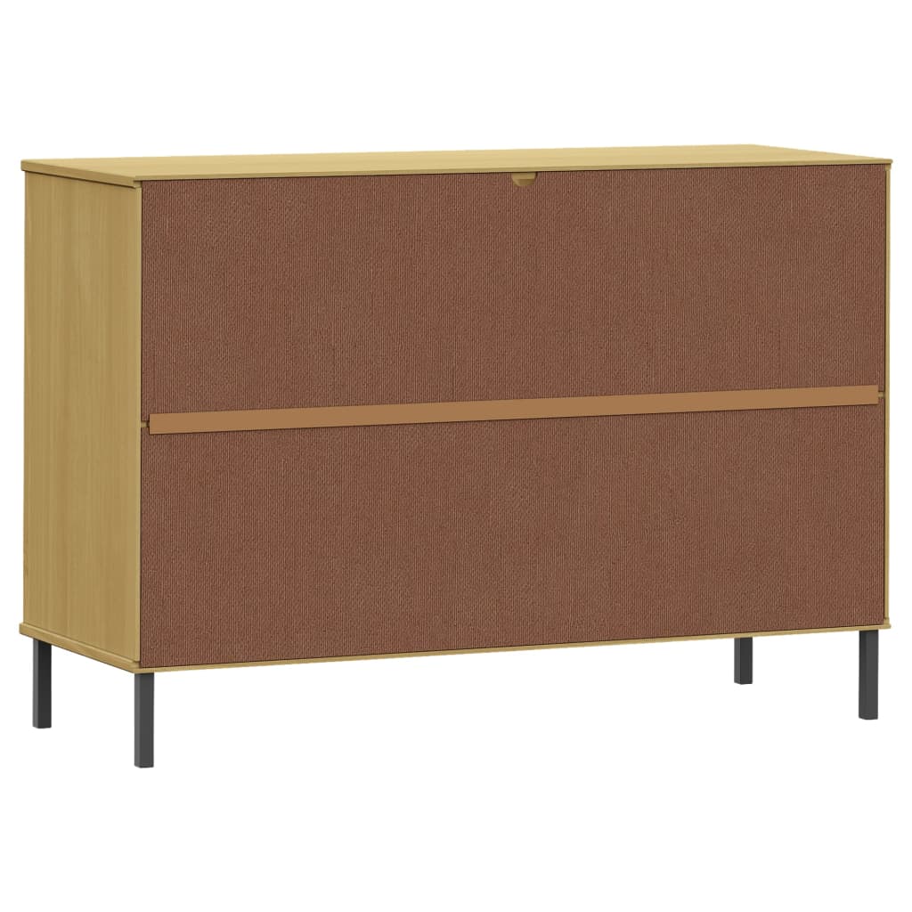 Skjenk Brun med metallben Brun 113x40x77 cm heltre OSLO