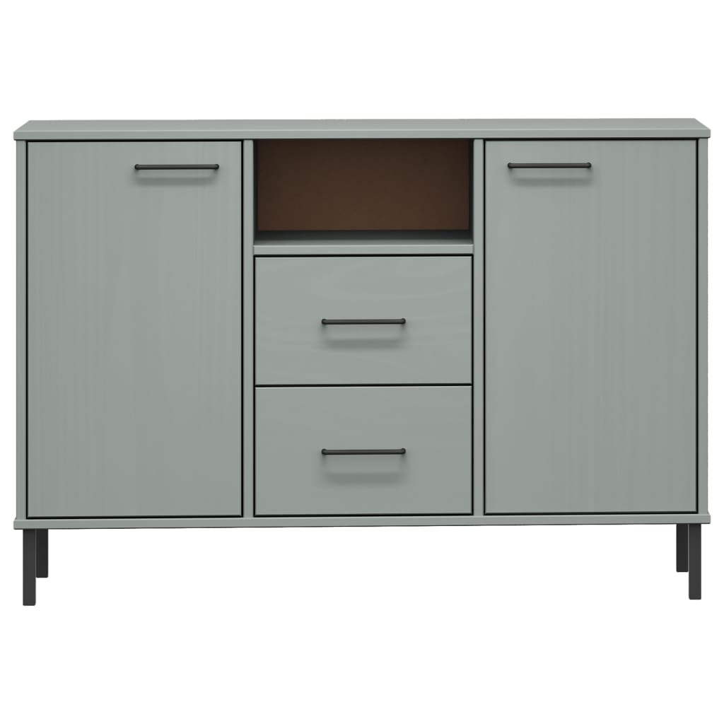 Skjenk Grå med metallben 113x40x77 cm heltre OSLO