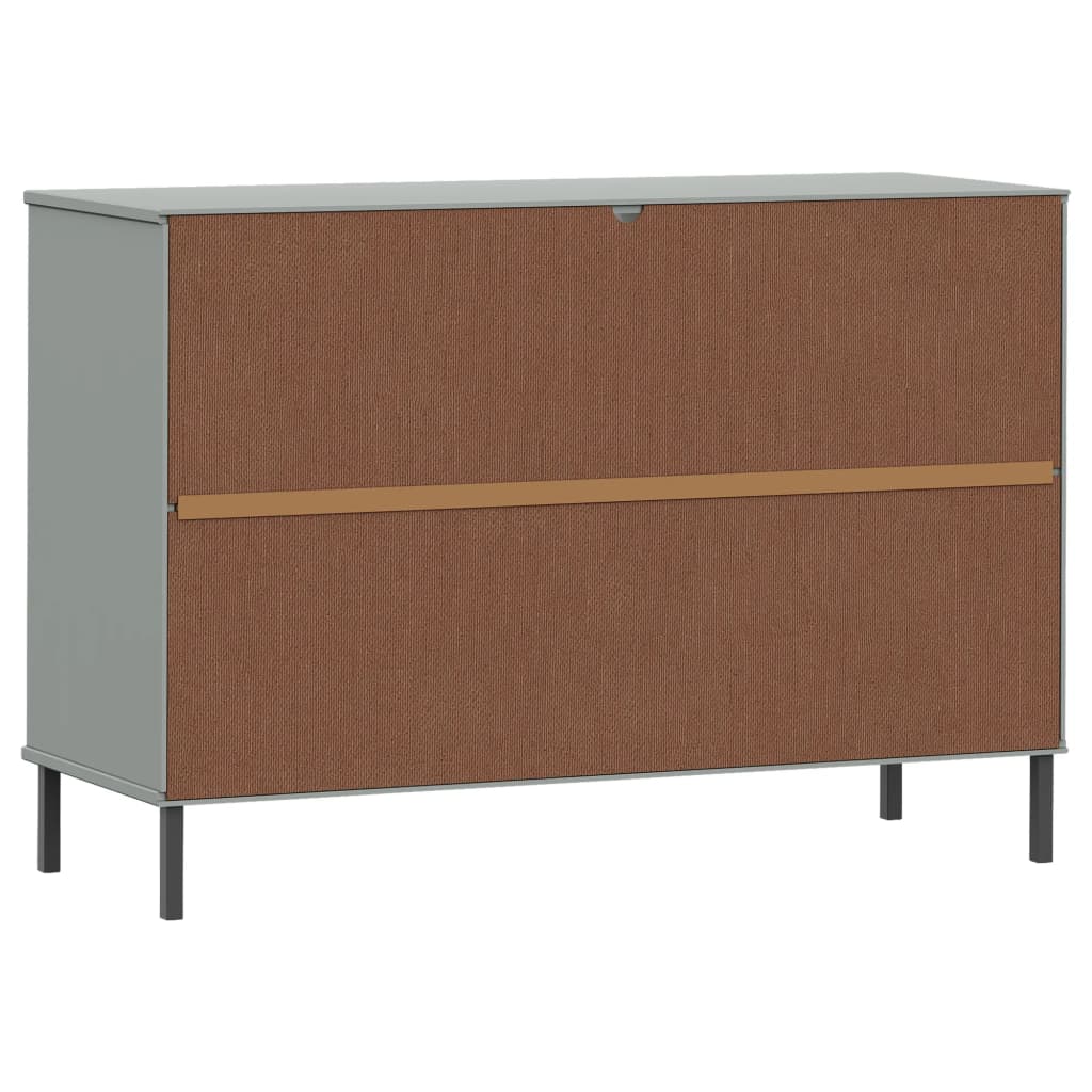 Skjenk Grå med metallben 113x40x77 cm heltre OSLO